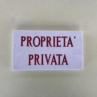 TARGA IN MARMO DA ESTERNO PROPRIETA PRIVATA