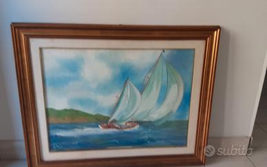 quadro dipinto su tela  leggere  descrizione 