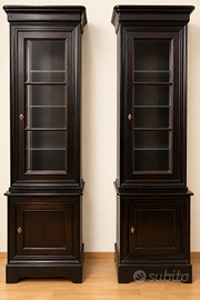 coppia di vetrine in legno 