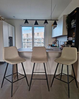 3 sgabelli alti  per bancone cucina