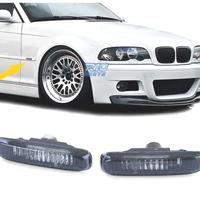 FRECCIE LATERALI BMW E46 98-05 VETRO CHIARO NERO