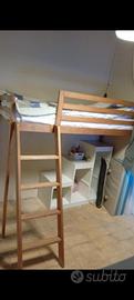 Letto a castello di faggio 175x75