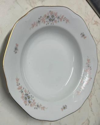 Piatto decorativo Vintage Bohemia Porcellana e Oro