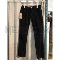 PANTALONE DONNA LEVIS NERO MOTIVO VELLUTO TAGLIA 4