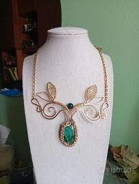 collana in malachite 