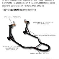 cavalletto posteriore alza moto 