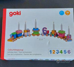 Trenino porta candeline torta di compleanno 