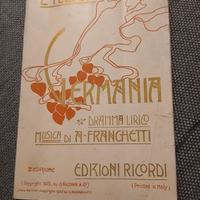 Raro Libretto Opera "Germania" -Franchetti/Illica