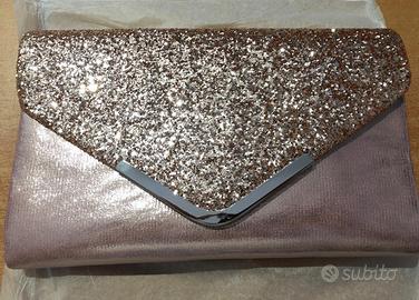 Borsa pochette oro rosa