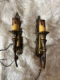 N.2 Applique in ottone Francese 1950