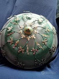 Plaffoniera in vetro e ferro battuto