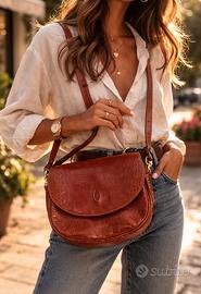 borsa Pollini vintage in vera pelle 