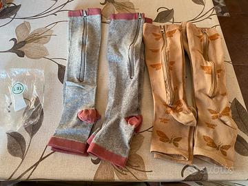 4 paia gambaletti elastici donna con cerniera