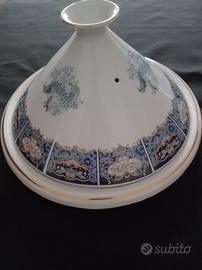 Tajine Taouss  dipinto a mano in pura porcellana 