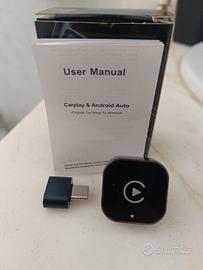 Apple CarPlay Wireless + Android Auto Box USB Auto