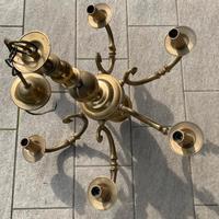 lampadario vintage ottone 6 luci