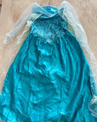 Vestito carnevale Elsa Frozen Disney 7/8anni