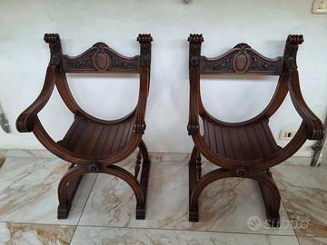 Coppia sedie savonarola