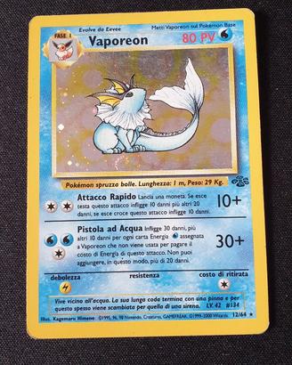 Vaporeon (JU 12) IT holo set jungle pokemon