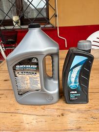 4 litri olio nautico Quiicksilver più 1 litro INA
