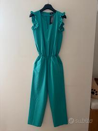 Tuta intera donna ZOCHA verde smeraldo  S - NUOVA