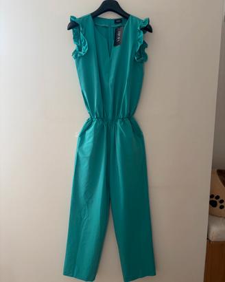 Tuta intera donna ZOCHA verde smeraldo  S - NUOVA