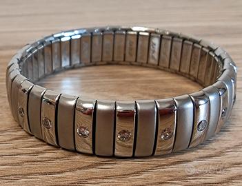 Bracciale ZABLE in acciaio elastico con strass