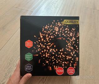 Luci di Natale 2000 LED 50m bianco caldo