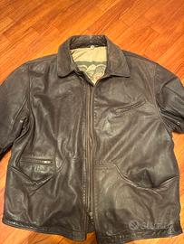 Giacca da moto in pelle imbottita tg.XXL