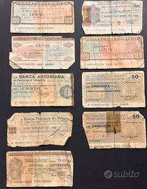 Lotto 9 Miniassegni Anni 70 - Banche Varie