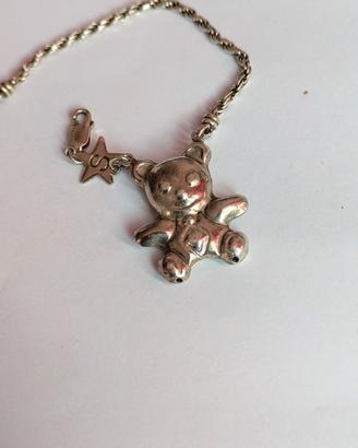 Bracciale orso stella S argento 925 bambino/