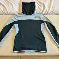 Felpa Adidas Climawarm+ S nera/grigia collo alto