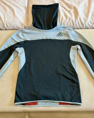 Felpa Adidas Climawarm+ S nera/grigia collo alto