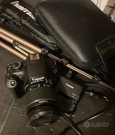 Canon eos 1200D fotografica borsa treppiede sd