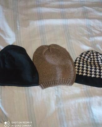 set 3 cappelli da donna 