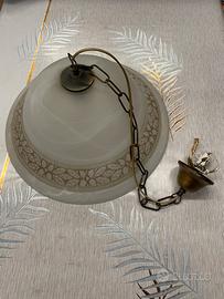Lampadario pendente in vetro