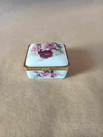scatolina porta pillole in ceramica vintage 