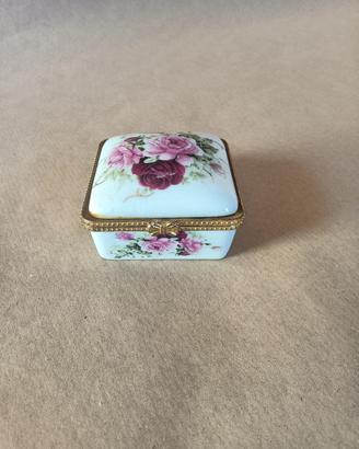 scatolina porta pillole in ceramica vintage 