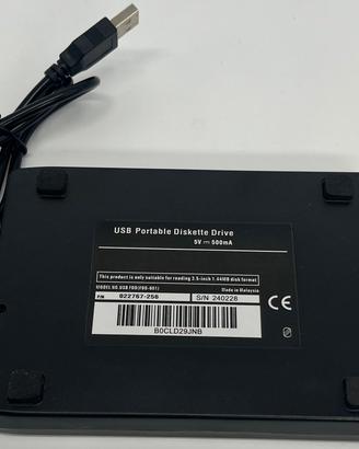 Unità Floppy Disk USB Esterna 3,5" – Lettore Disch