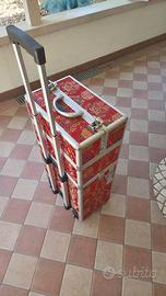 TROLLEY ESTETISTA VIAGGIO PROFESSIONALE SCOMPO