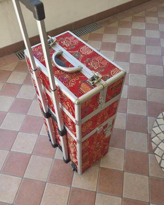 TROLLEY ESTETISTA VIAGGIO PROFESSIONALE SCOMPO