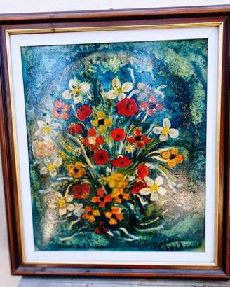 quadro natura morta a tema floreale