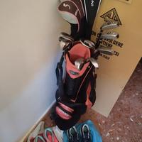 Sacca golf+mazze Wilson destrimana + 2 x scarpe 38