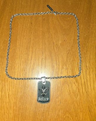 Collana Police originale acciaio inox con ciondolo