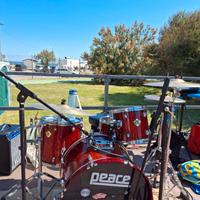Batteria Peace red sparkle