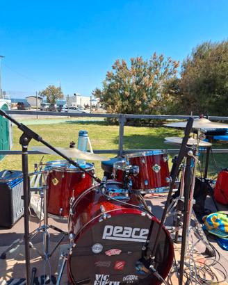 Batteria Peace red sparkle