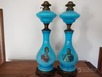 Lumi antichi stile impero mapoleonico in opalina