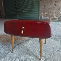 tavolino anni 50 in palissandro gambe in ottone 