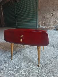 tavolino anni 50 in palissandro gambe in ottone 