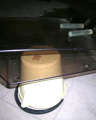 Elegante supporto stampante in plexiglass